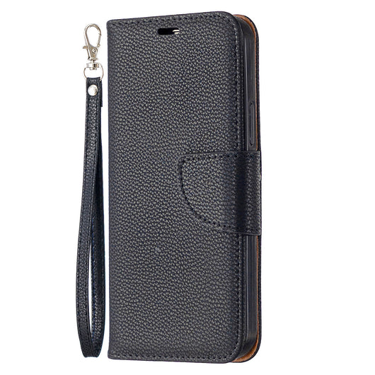 Funda Cartera Flip para Teléfono con Patrón Lichee y Correa - Image 3