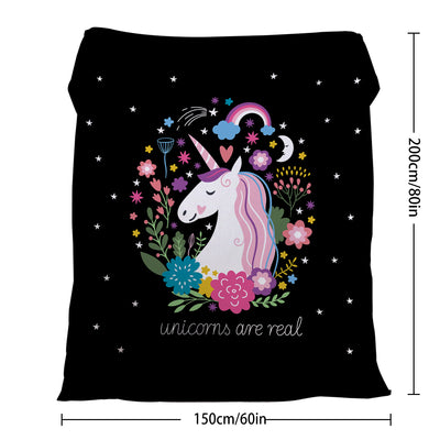 Manta Franela Unicornio Negra - Suave y Acogedora para Todas las Ocasiones - Image 10
