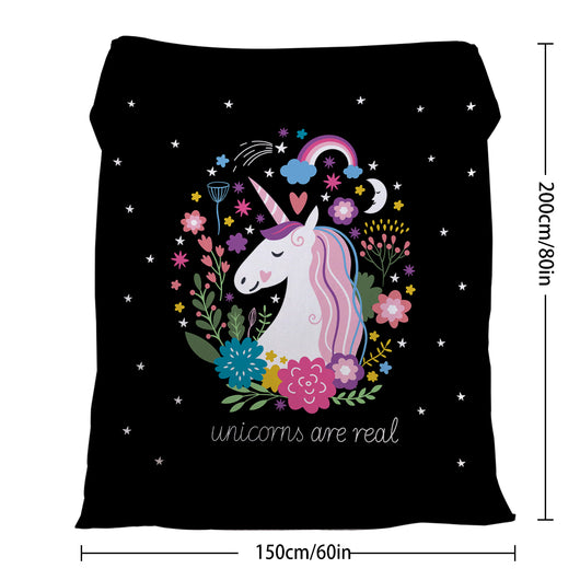 Manta Franela Unicornio Negra - Suave y Acogedora para Todas las Ocasiones - Image 10