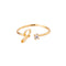 Golden stainless steel unisex ring Dorado J