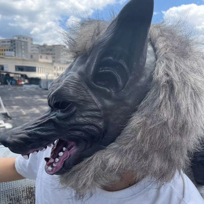 Máscara de Lobo con Guantes Animal - Disfraz Integral de Lobo - Image 7
