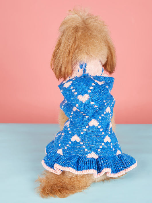 Suéter Hoodie para Perros Pequeños - Abrigo Invierno Tejido con Corazón - Image 33