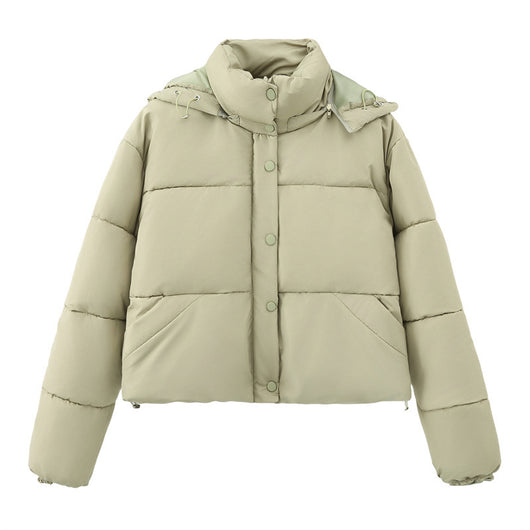 Chaqueta de Algodón Suelta Casual Color Puro - Image 5