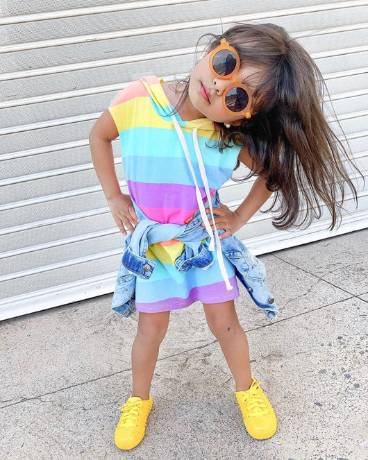 Vestido Princesa Arcoíris Estilo Occidental sin Mangas para Niñas - Image 5