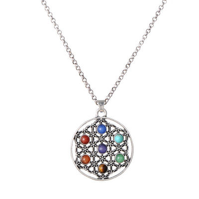 Collar Colgante de Piedra Energética Plata Oculta para Yoga - Image 13