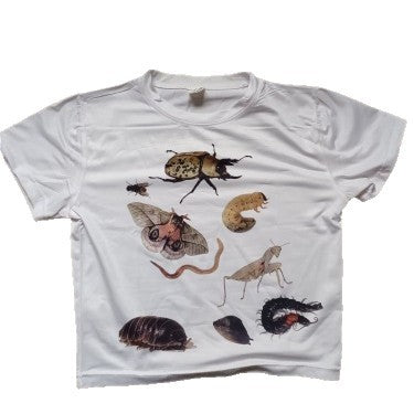 Blusa Casual con Estampado de Insectos y Escote Descubierto - Image 10