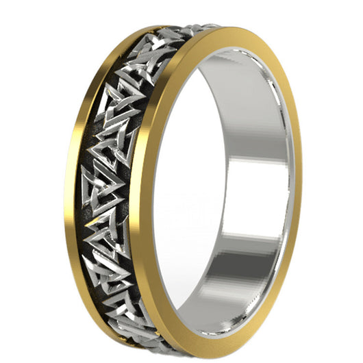 Anillo de Nudo Vikingo en Plata y Bronce para Hombre - Image 5
