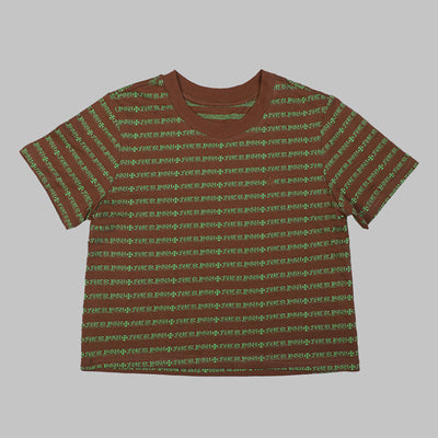 Camiseta Rayada Holgada de Manga Corta - Cuello Redondo Versátil - Image 7