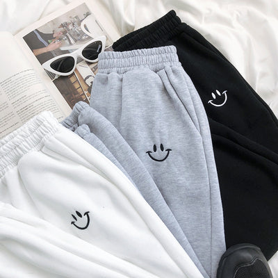 Pantalones Cintura Alta con Bordado Smiley Deportivo - Image 5