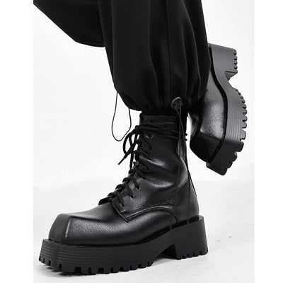 Botas Martin Cuadradas para Hombre con Suela Gruesa - Estilo Europeo Unisex - Image 4