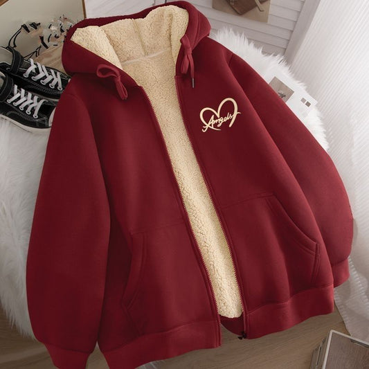 Cardigan con Capucha de Lana de Cordero Reforzada para Hombre