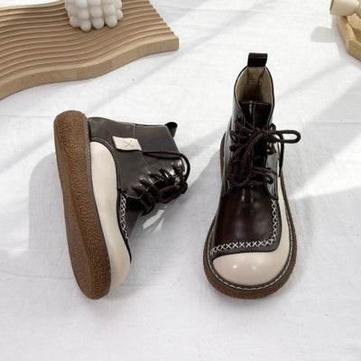 Botas Martin Retro de Encaje para Mujer - Suela Gruesa Otoño Invierno - Image 3