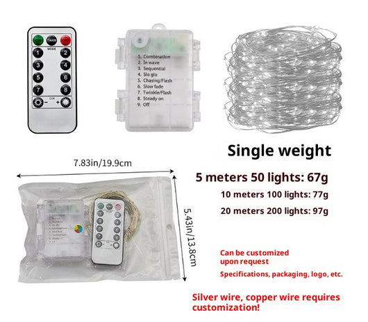 Cadena de Luces LED Impermeable con Control Remoto para Decoración de Fiestas y Bodas - Image 3