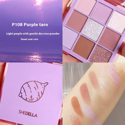Paleta de Sombras 9 Colores con Brillo - Tonos Tierra y Naranja para Maquillaje Profesional - Image 6