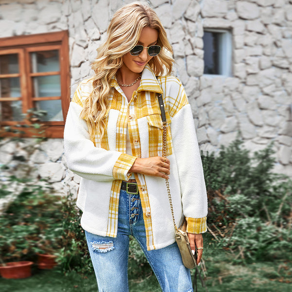Camisa Cuadros Casual Elegante para Mujer