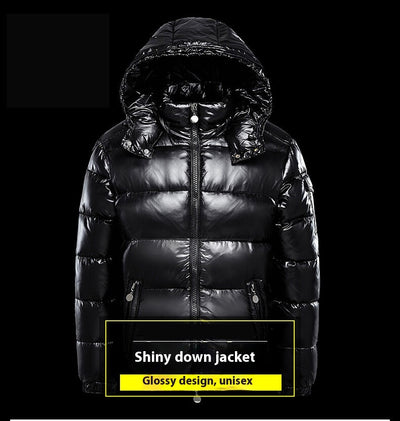 Abrigo Corto Brillante Acolchado para Hombre - Chaqueta de Plumón Térmico - Image 8