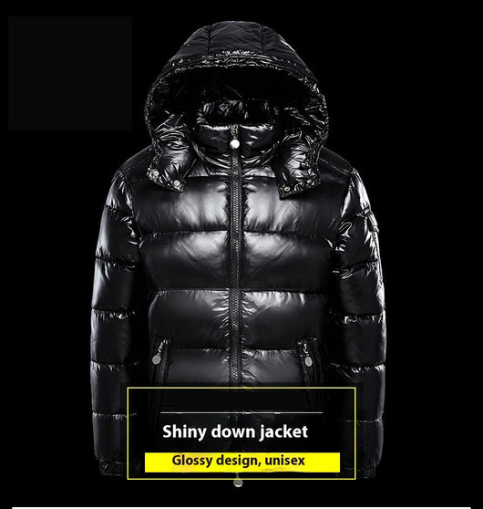 Abrigo Corto Brillante Acolchado para Hombre - Chaqueta de Plumón Térmico - Image 8