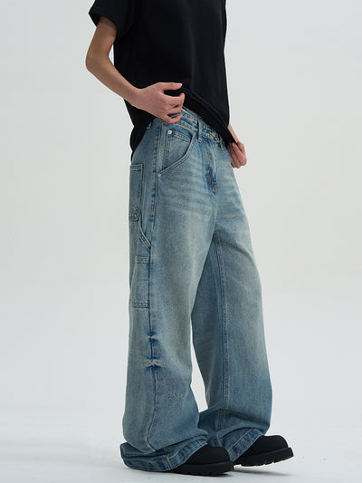 Jeans Lavados Rectos Oversize de Pierna Ancha - Image 4