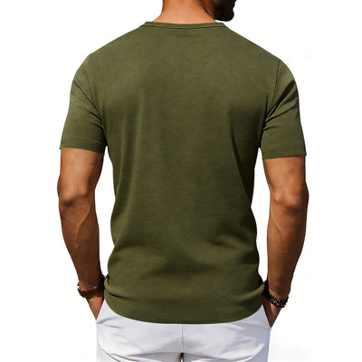 Playera Holgada Casual para Hombre con Cuello Amplio y Mangas Cortas - Image 36