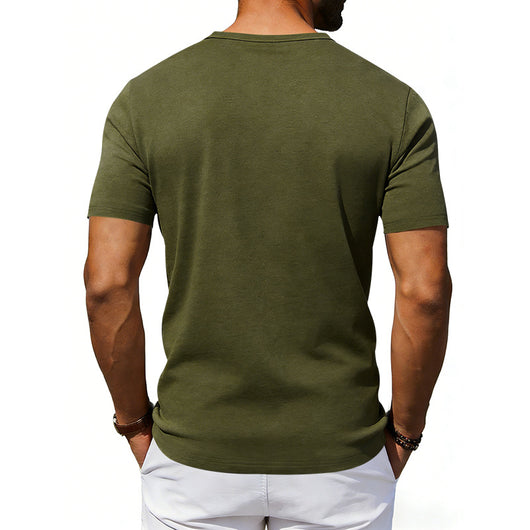 Playera Holgada Casual para Hombre con Cuello Amplio y Mangas Cortas - Image 36