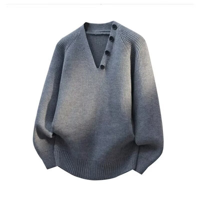 Suéter Tejido para Hombre con Diseño de Botones y Corte Relajado - Image 19