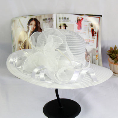 Sombrero Visera Organza con Flor - Estilo Elegante y Sofisticado - Image 8
