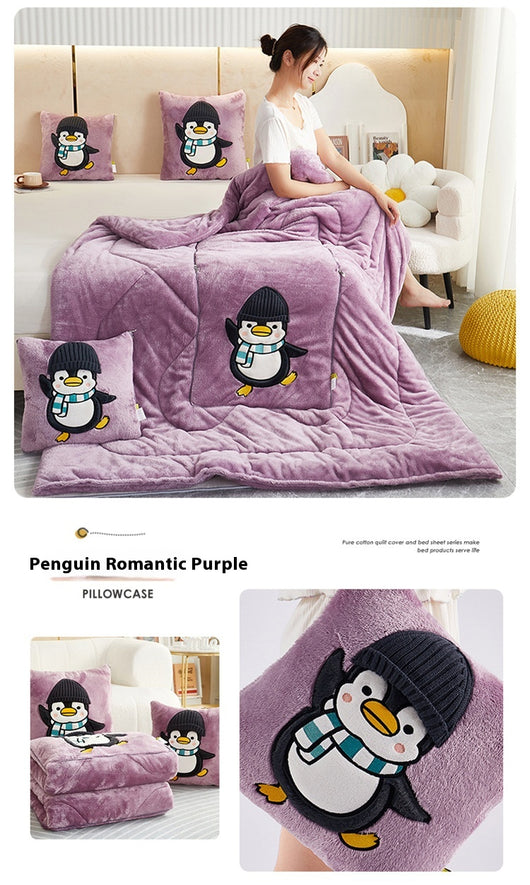 Almohada Manta Térmica Reversible 3D Pingüino - Dos en Uno - Image 18