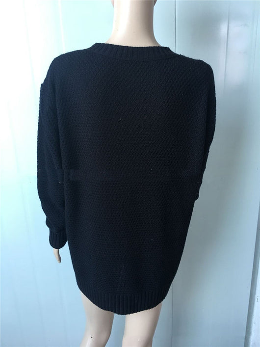 Cardigan Suelto de Punto con Mangas Murciélago - Image 6