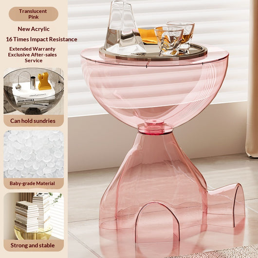 Mesa de Centro Transparente Estilo Osito de Peluche para Sala y Dormitorio - Image 6