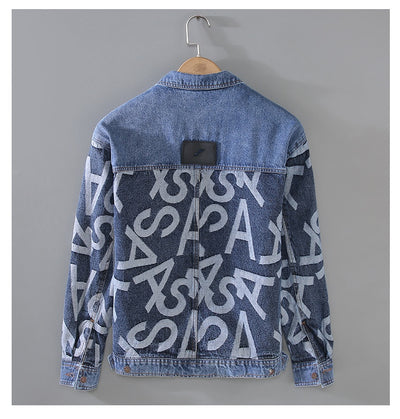 Chaqueta Denim Oversized Estilo Coreano con Costuras Artesanales para Hombre - Image 12