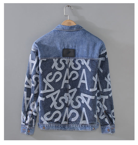 Chaqueta Denim Oversized Estilo Coreano con Costuras Artesanales para Hombre - Image 12