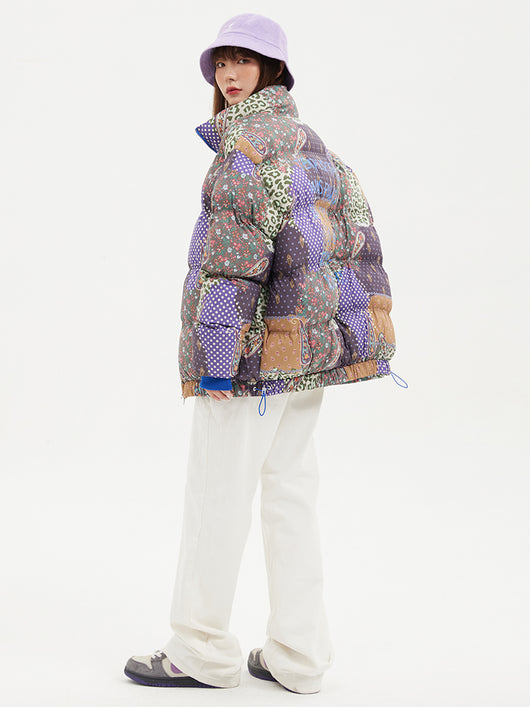 Chaqueta Térmica de Algodón Grueso con Estampado Floral de Anacardo - Image 12