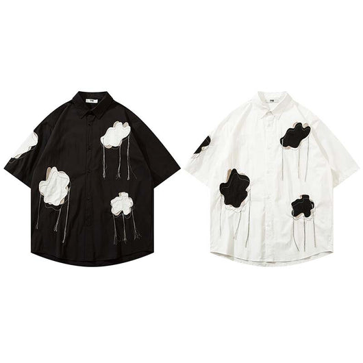 Camisa de Manga Corta con Cuello Fruncido para Hombre - Image 17