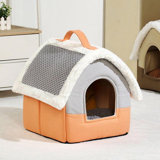 Cama Plegable para Perros y Gatos - Cueva Térmica Acogedora para Mascotas - Image 4