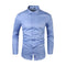 Camisa Social Masculina Plus Size Manga Longa Gola Lapela Cor Sólida
