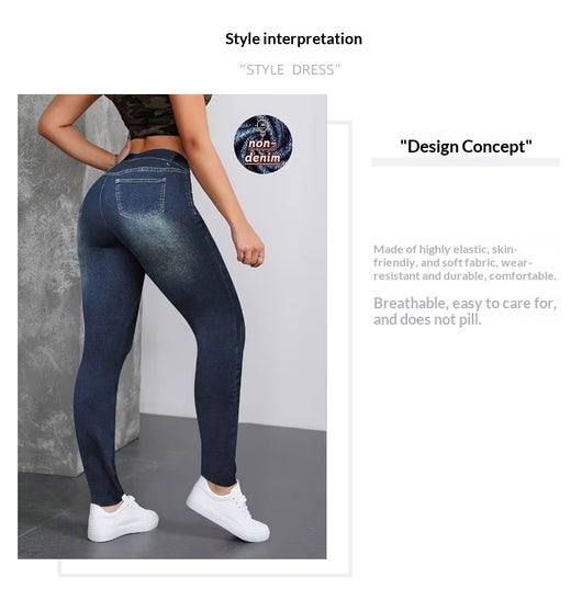 Pantalones Estampados Talle Alto Ajustados con Elasticidad para Mujer - Image 8