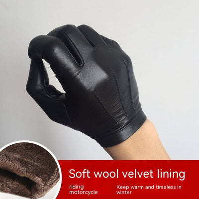 Guantes de Piel de Oveja Forrados en Polar para Hombre - Cálidos y Resistentes