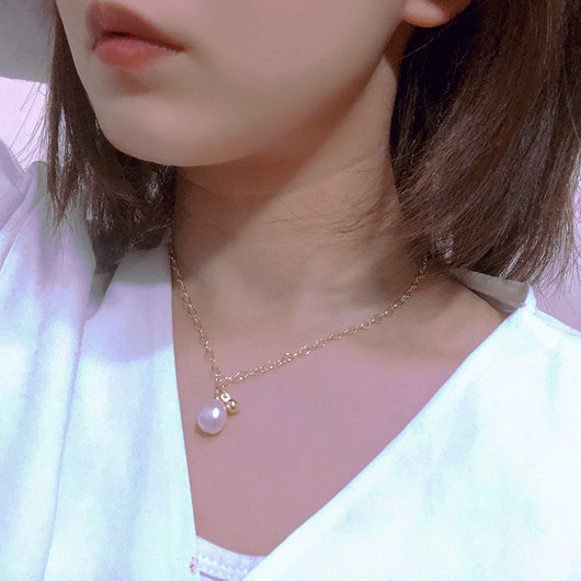 Collar de Perlas de Agua Dulce Naturales con Oro para Mujer - Image 9