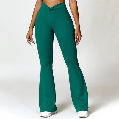 Pantalones Yoga Cintura Alta con Bolsillos - Diseño Europeo y Americano