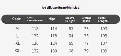 Pijama Hombre Talla Grande Manga Larga Ice Silk Suave y Fresco - Image 8
