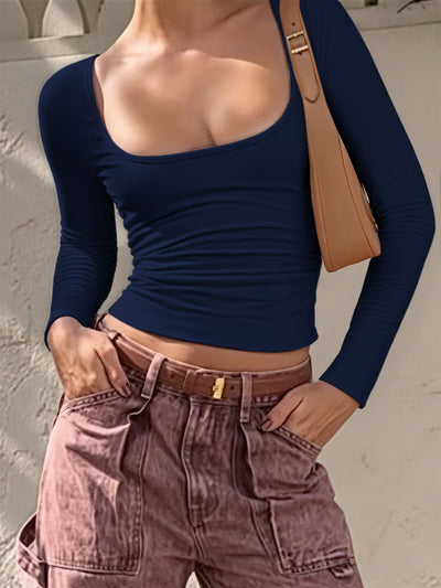 Blusa Manga Larga Ajustada Estilo Hot Girl - Image 18