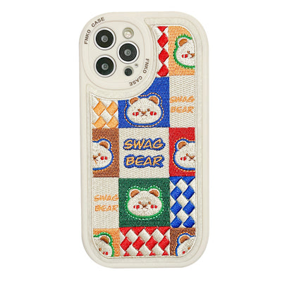 Funda para Celular Bordada con Osito y Conejito - Image 7