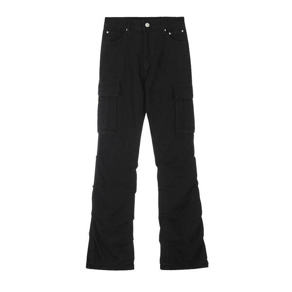 Pantalón Overol Denim con Pliegues - Diseño Moderno para Hombre