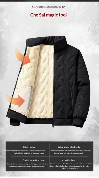 Abrigo de Invierno para Papá con Forro Polar y Relleno de Algodón - Image 16