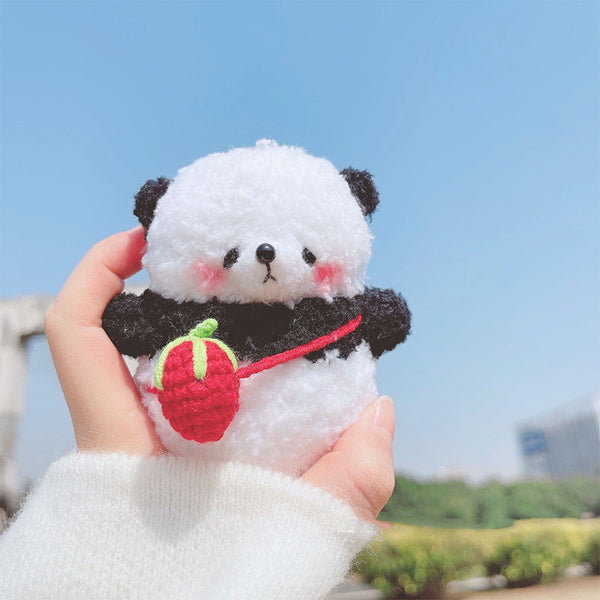 Auriculares Bluetooth Inalámbricos con Diseño de Panda Fresa Peluche