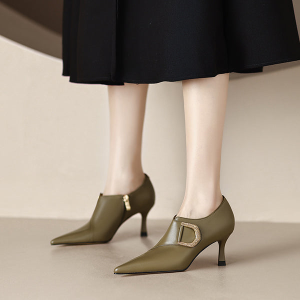 Zapatos de Punta Fina con Boca Profunda para Mujer - Colección Primavera