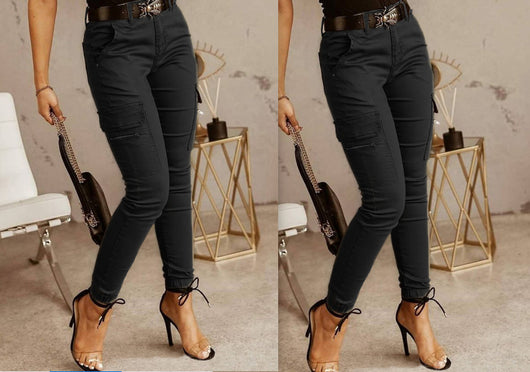 Pantalones Clásicos para Mujer con Cintura Baja y Bolsillos - Image 11