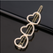 Three Peach Heart Conjoined Fr