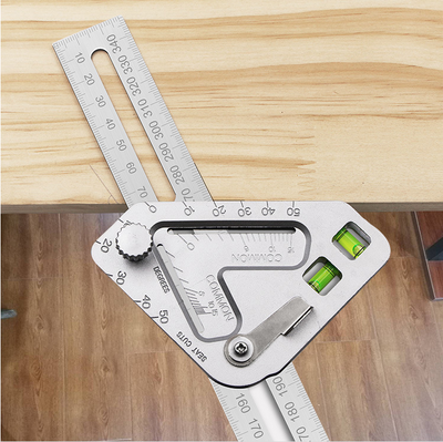 Regla Triangular Multifuncional para Carpintería - Herramienta de Medición de Ángulos Profesional