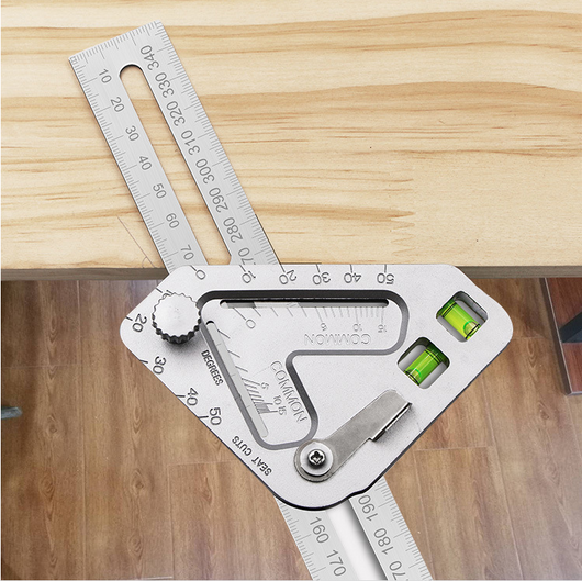 Regla Triangular Multifuncional para Carpintería - Herramienta de Medición de Ángulos Profesional